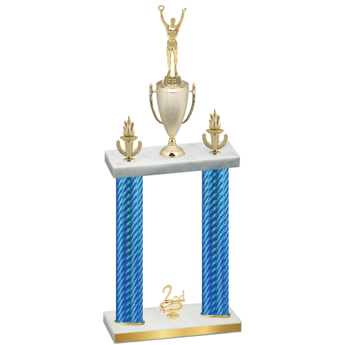 Double Blue Carbon Fiber Second Place Victory Trophy
