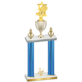 Double Blue Carbon Fiber Third Place Pickleball Trophy