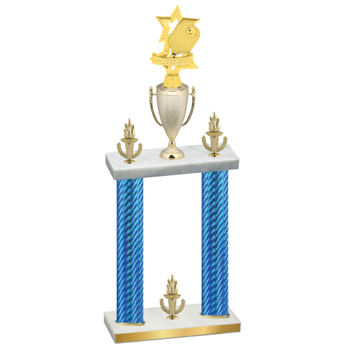 Double Blue Carbon Fiber Victory Pickleball Trophy