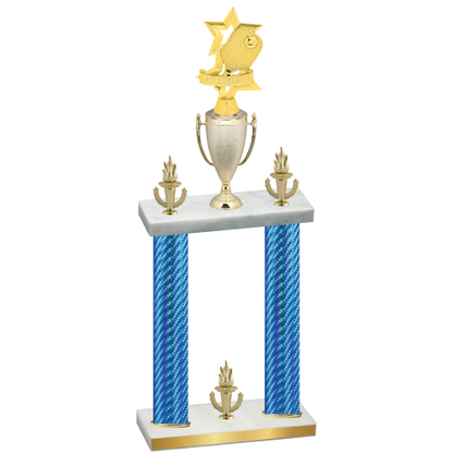 Double Blue Carbon Fiber Victory Pickleball Trophy