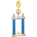 Double Blue Carbon Fiber Third Place Pickleball Trophy