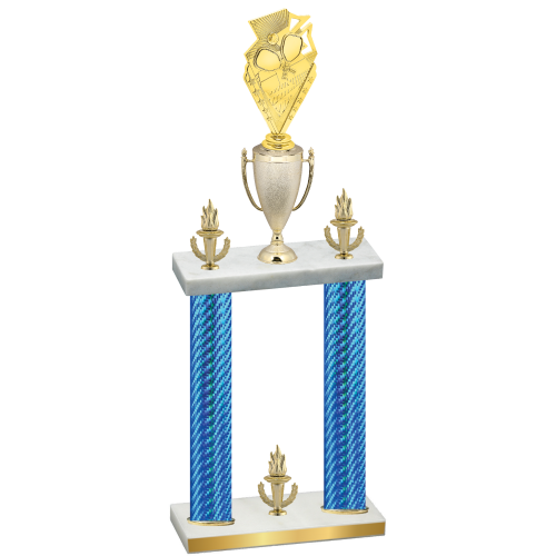 Double Blue Carbon Fiber Victory Pickleball Trophy
