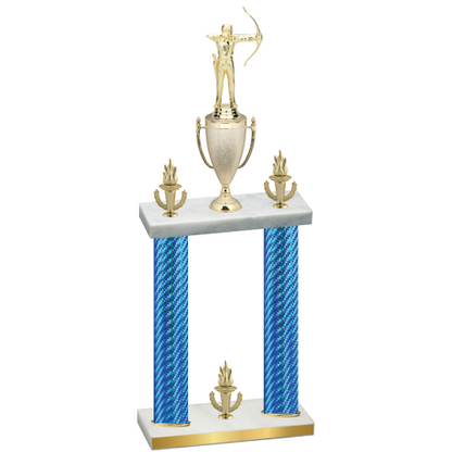 Double Blue Carbon Fiber Victory Archery Trophy