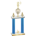 Double Blue Carbon Fiber Third Place Archery Trophy