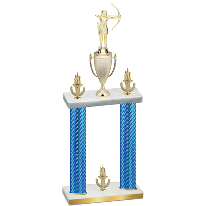 Double Blue Carbon Fiber Victory Archery Trophy