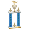 Double Blue Carbon Fiber Victory Fishing Trophy