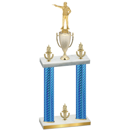 Double Blue Carbon Fiber Victory Shooter Trophy