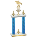 Double Blue Carbon Fiber Victory Fishing Trophy