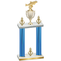 Double Blue Carbon Fiber Victory Fishing Trophy