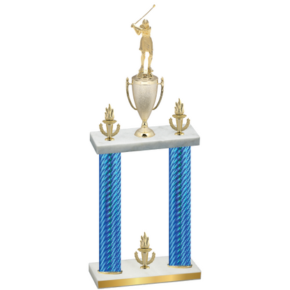 Double Blue Carbon Fiber Victory Golf Trophy