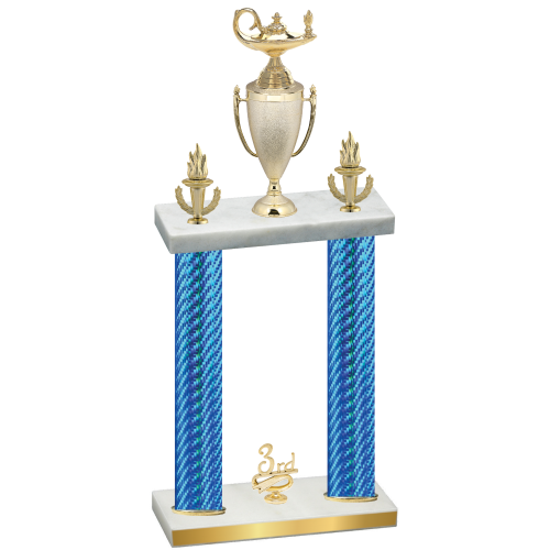 Double Blue Carbon Fiber Third Place Academics Trophy