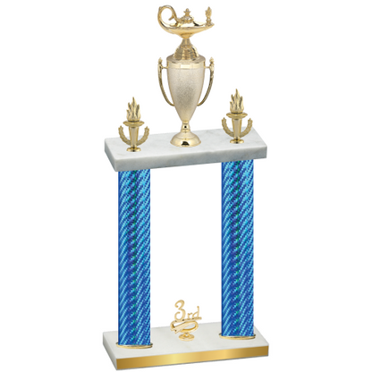 Double Blue Carbon Fiber Third Place Academics Trophy