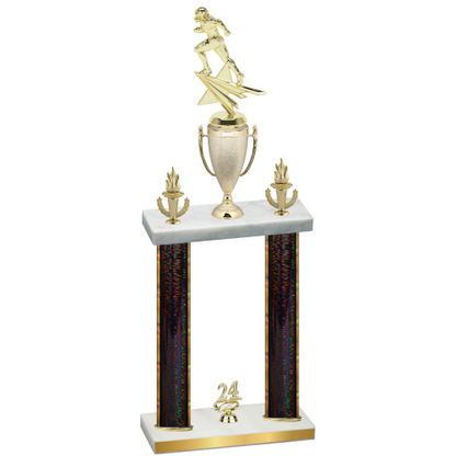 Double Black Glacier Year Football Trophy