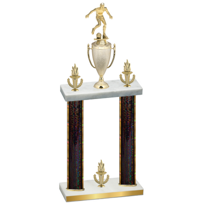 Double Black Glacier Victory Soccer Trophy