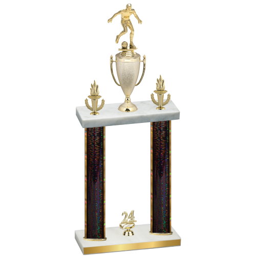 Double Black Glacier Year Soccer Trophy