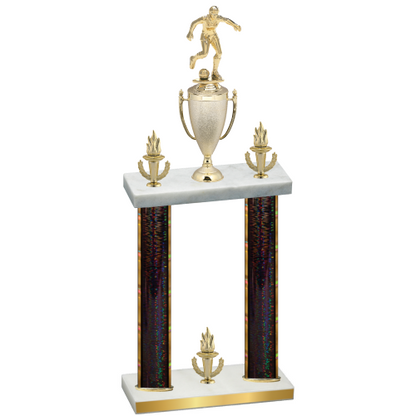 Double Black Glacier Victory Soccer Trophy