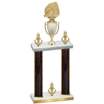 Double Black Glacier Victory Soccer Trophy