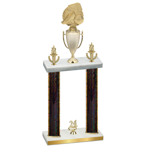 Double Black Glacier Year Soccer Trophy