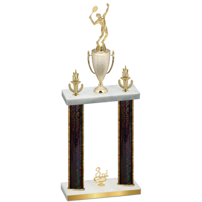 Double Black Glacier Third Place Tennis Trophy