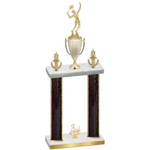 Double Black Glacier Third Place Tennis Trophy
