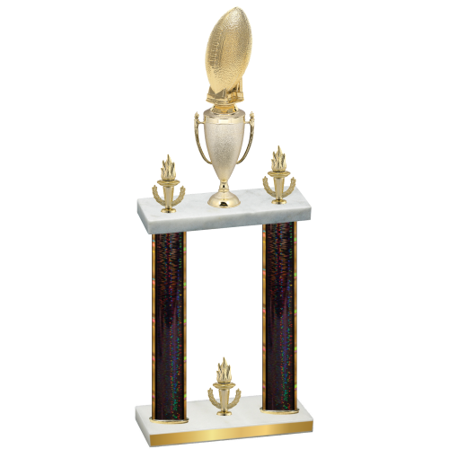 Double Black Glacier Victory Football Trophy