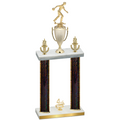Double Black Glacier Fourth Place Bowling Trophy