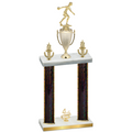 Double Black Glacier Fourth Place Bowling Trophy