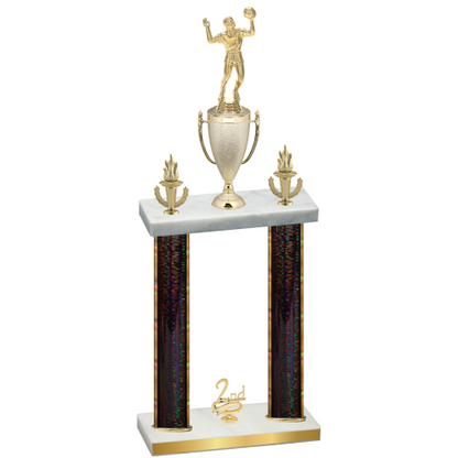Double Black Glacier Second Place Volleyball Trophy