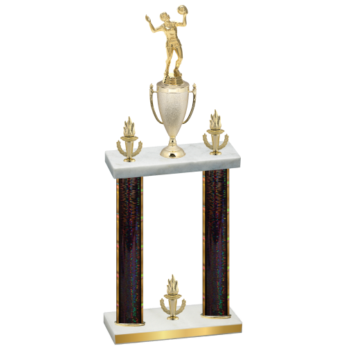 Double Black Glacier Victory Volleyball Trophy