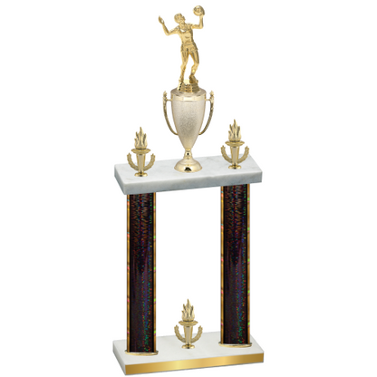 Double Black Glacier Victory Volleyball Trophy