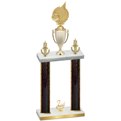 Double Black Glacier Second Place Volleyball Trophy