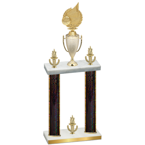 Double Black Glacier Victory Volleyball Trophy