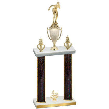 Double Black Glacier Fourth Place Tennis Trophy