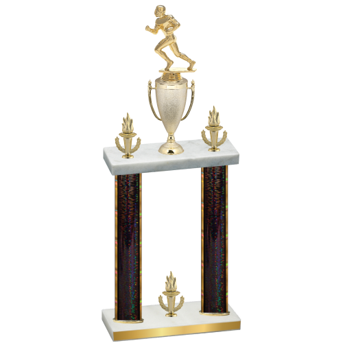 Double Black Glacier Victory Football Trophy