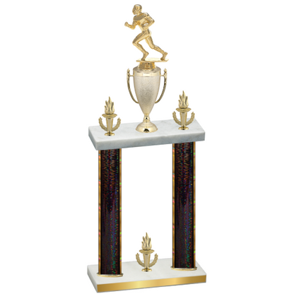 Double Black Glacier Victory Football Trophy