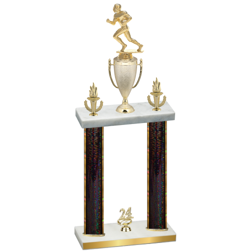 Double Black Glacier Year Football Trophy