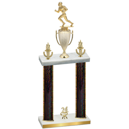 Double Black Glacier Year Football Trophy
