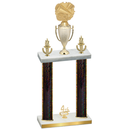 Double Black Glacier Fourth Place Cheerleading Trophy