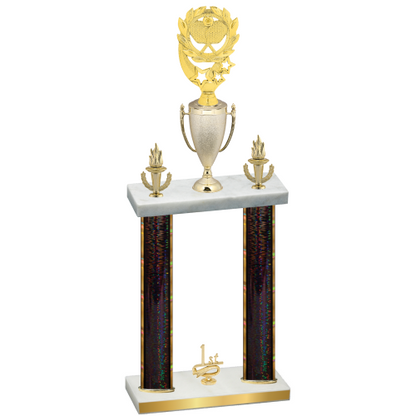 Double Black Glacier First Place Pickleball Trophy