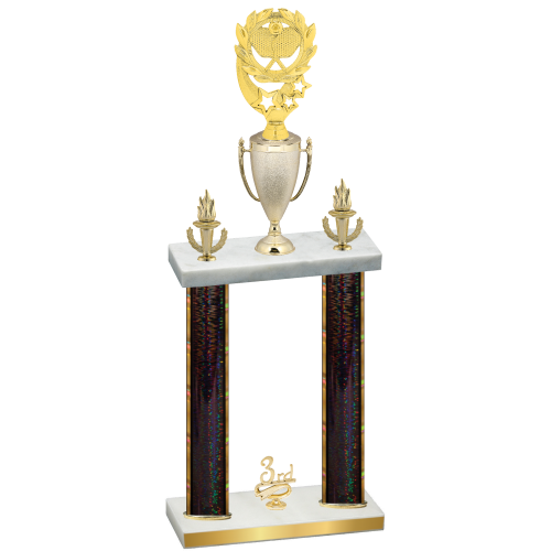 Double Black Glacier Third Place Pickleball Trophy
