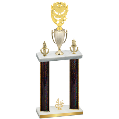 Double Black Glacier Fourth Place Pickleball Trophy