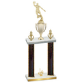 Double Black Glacier First Place Basketball Trophy