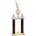 Double Black Glacier First Place Basketball Trophy