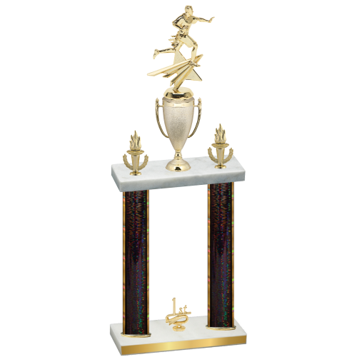 Double Black Glacier First Place Flag Football Trophy
