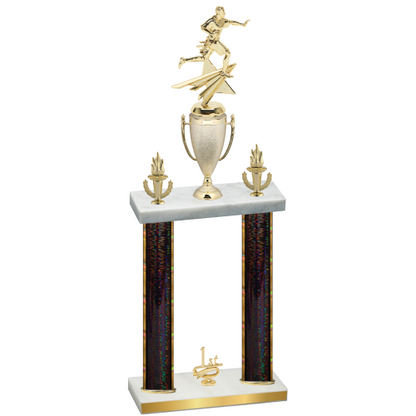 Double Black Glacier First Place Flag Football Trophy