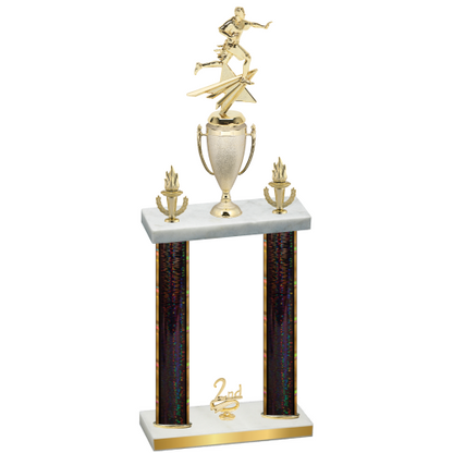 Double Black Glacier Second Place Flag Football Trophy