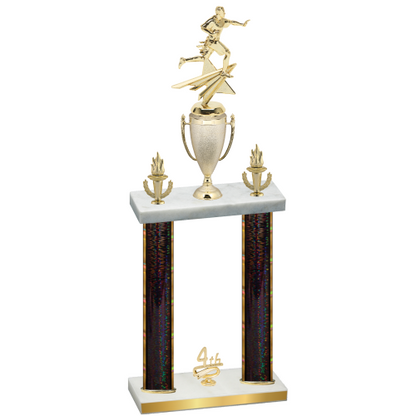 Double Black Glacier Fourth Place Flag Football Trophy