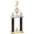 Double Black Glacier Victory Majorette Trophy