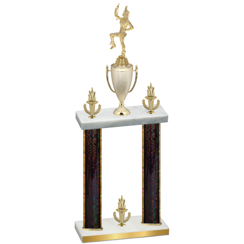 Double Black Glacier Victory Majorette Trophy