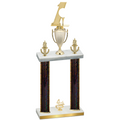 Double Black Glacier Fourth Place Golf Trophy